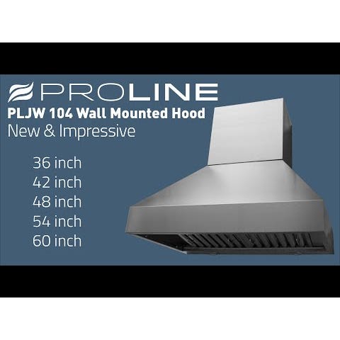48" Proline PLJW 104 Wall Range Hood 304 Stainless Steel